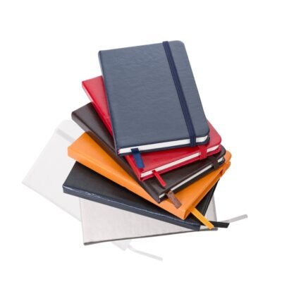 Caderneta tipo Moleskine c/ elástico para lacre