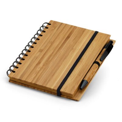 Caderno A5 em bambu c/ espiral