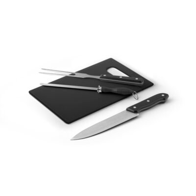 Kit churrasco c/ peças de aço inox