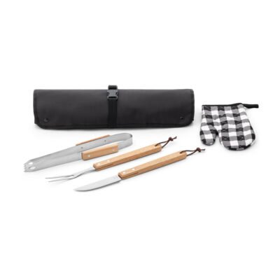 Kit churrasco c/ 4 utensílios