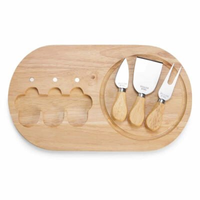 Kit Queijo 4 Peças c/ tábua imãtizada
