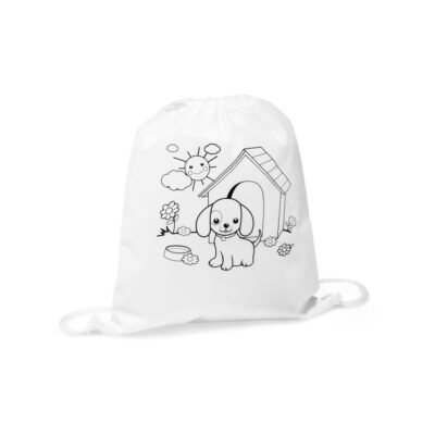 Sacola tipo mochila para colorir