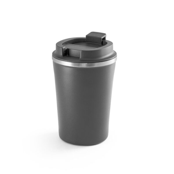 Copo térmico de viagem em aço inox e PP 470 mL