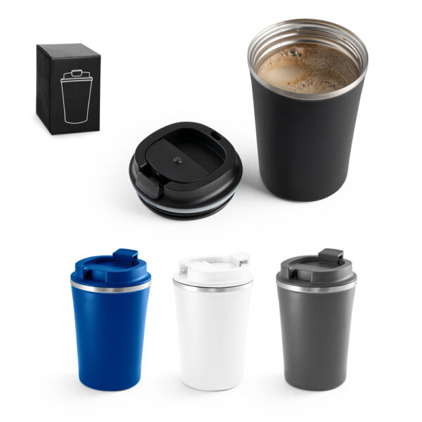 Copo térmico de viagem em aço inox e PP 470 mL - Image 5