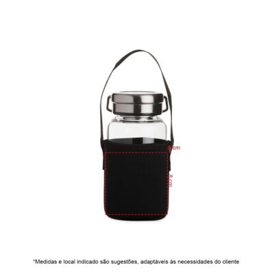 Garrafa de vidro 650ml com tampa de bambu – elegante e ecológica