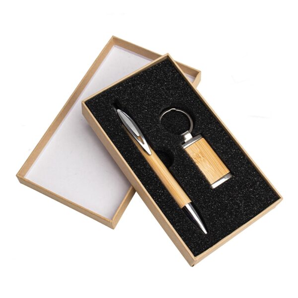 Kit Caneta e Chaveiro Bambu - Image 6