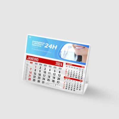 Calendário de Mesa com Base PVC 2026