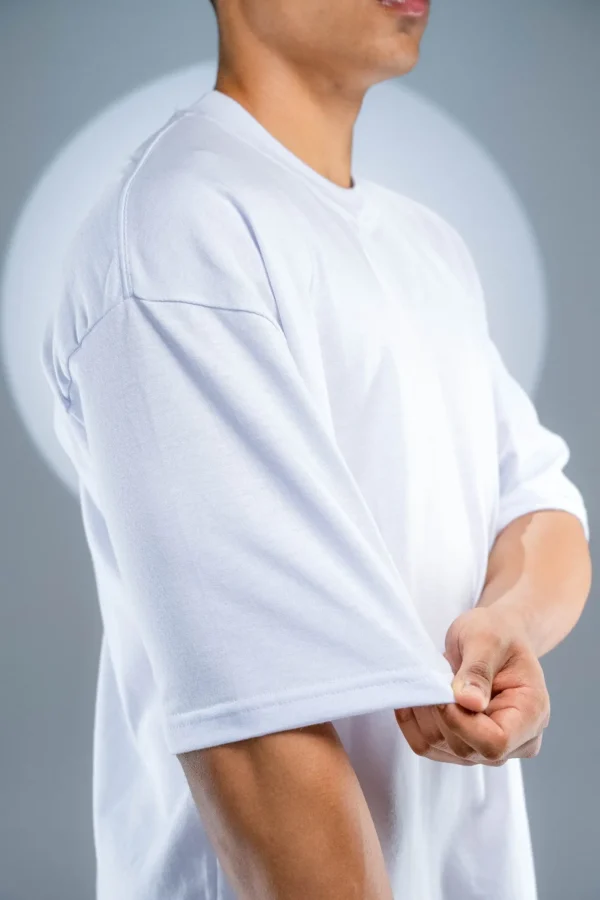 Camiseta Oversized Branca - (240g/m²) - Imagem 3