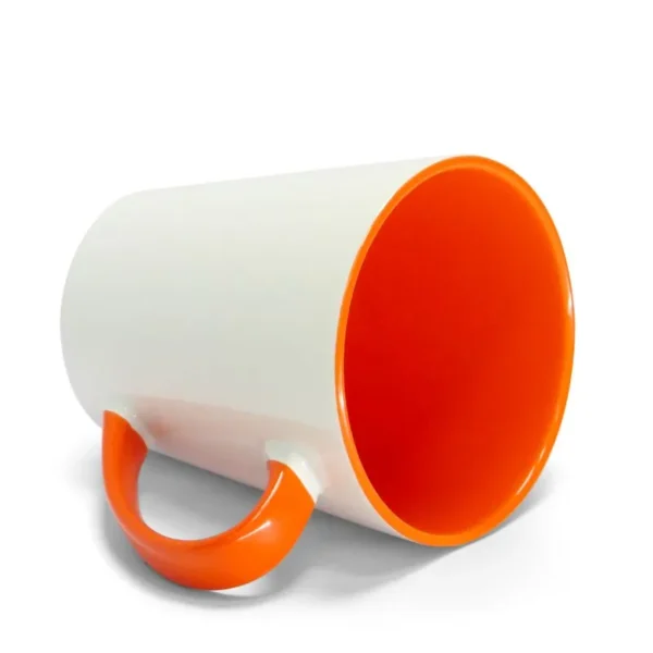 Caneca Cônica para Sublimação de Cerâmica Branca com Alça - Imagem 3