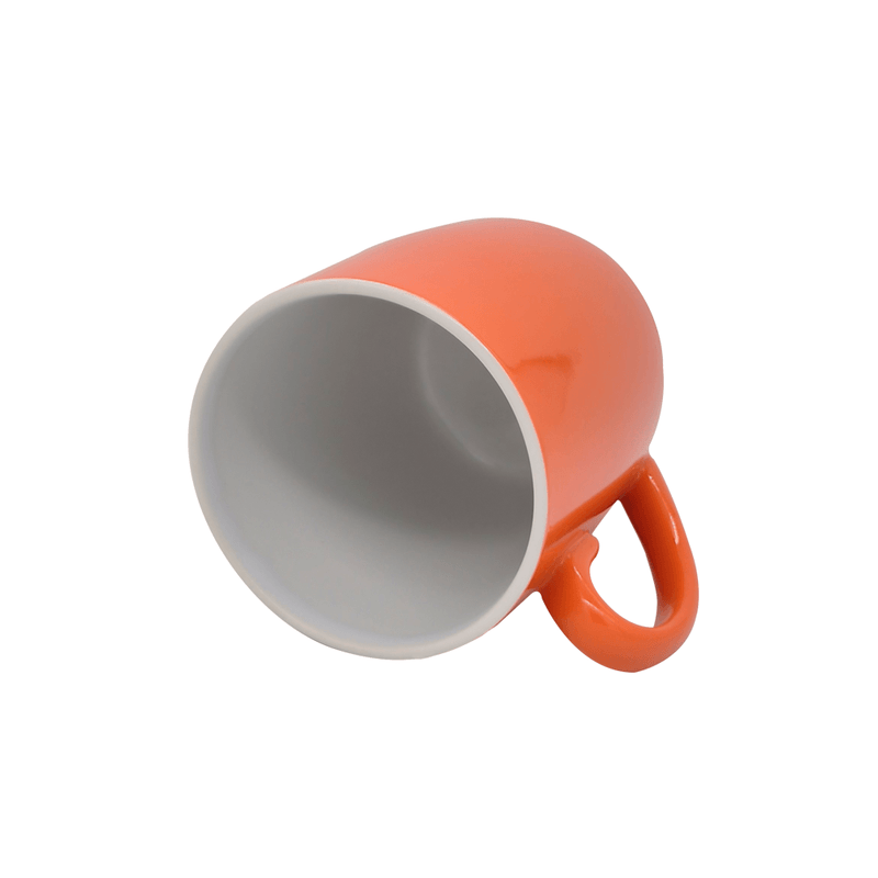 Caneca Semi Cônica Laranja para uso de Tampa e Base de Silicone Coloridos - 300ml - Imagem 2