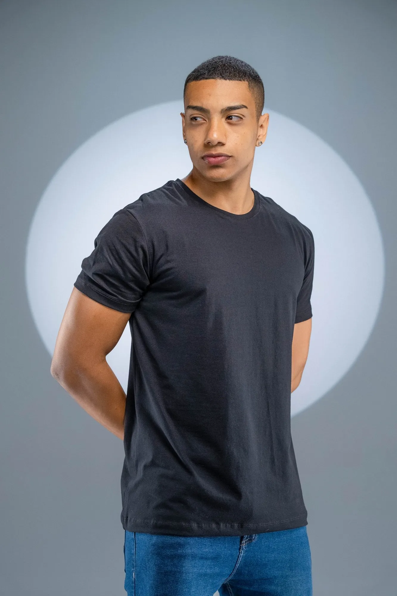 Camiseta Algodão Egípcio Preta - Imagem 9