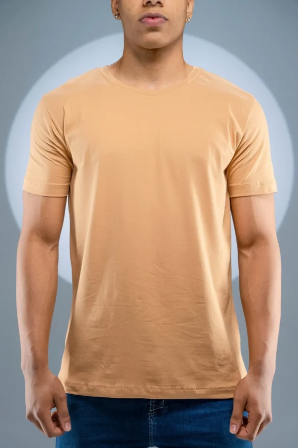 Camiseta Algodão Egípcio Bege - Imagem 4