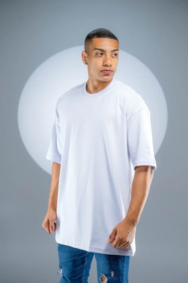 Camiseta Oversized Branca - (240g/m²) - Imagem 8
