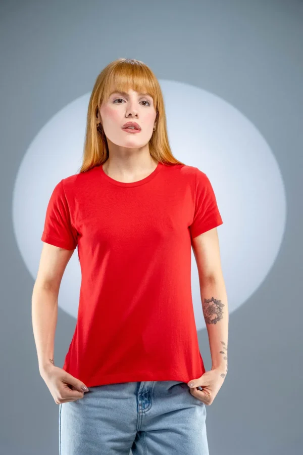 Baby Look Vermelha-( 165g/m²)
