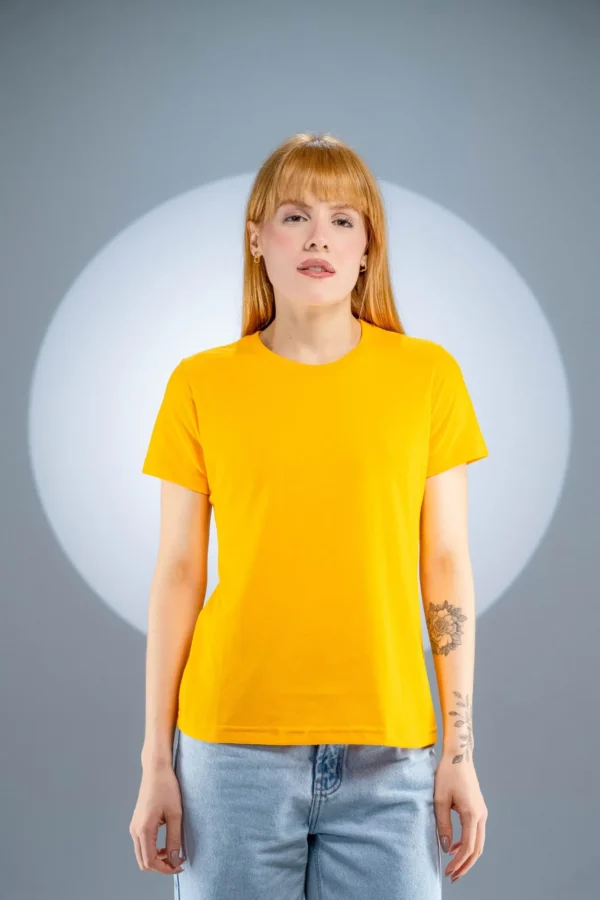 Baby Look Amarelo Ouro-(165g/m²)
