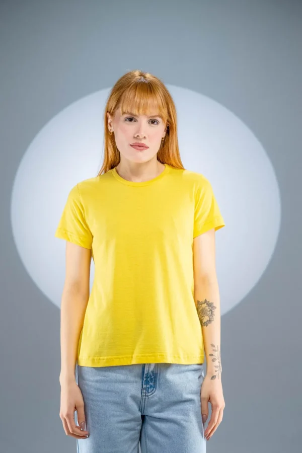 Baby Look Amarelo Canário-(165g/m²) - Imagem 8