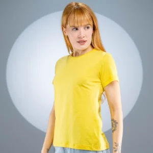 Baby Look Amarelo Canário-(165g/m²)