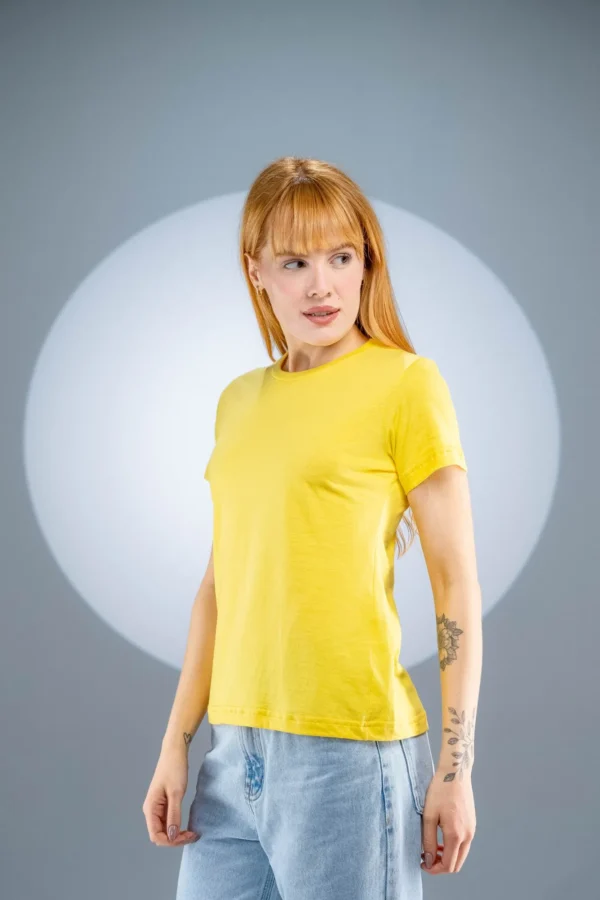 Baby Look Amarelo Canário-(165g/m²)