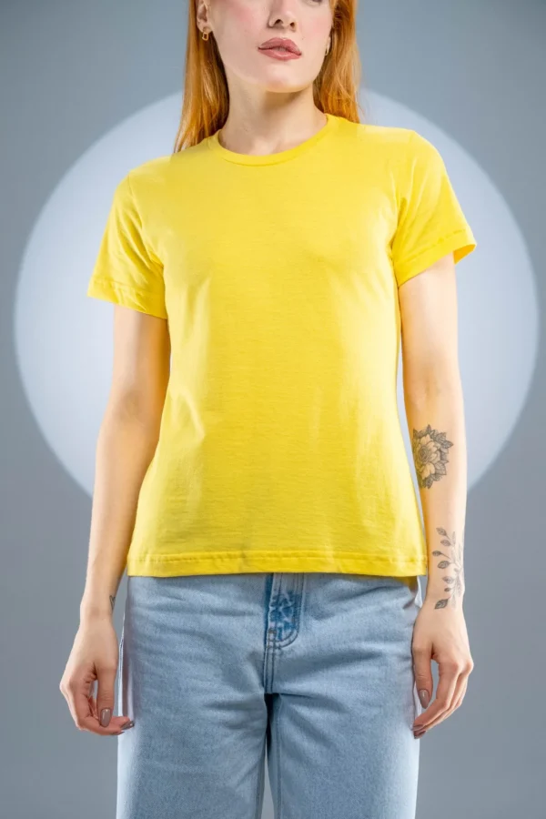 Baby Look Amarelo Canário-(165g/m²) - Imagem 5