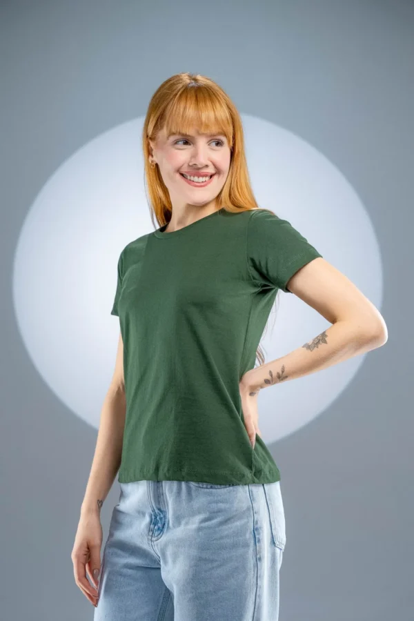Baby Look Verde Musgo-( 165g/m²) - Imagem 6