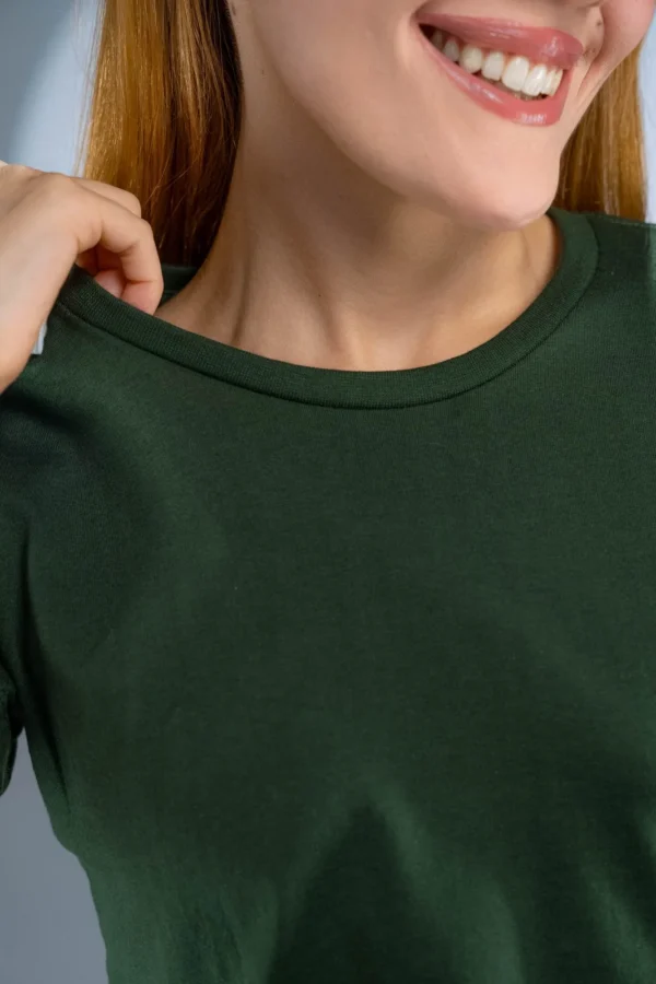 Baby Look Verde Musgo-( 165g/m²) - Imagem 3