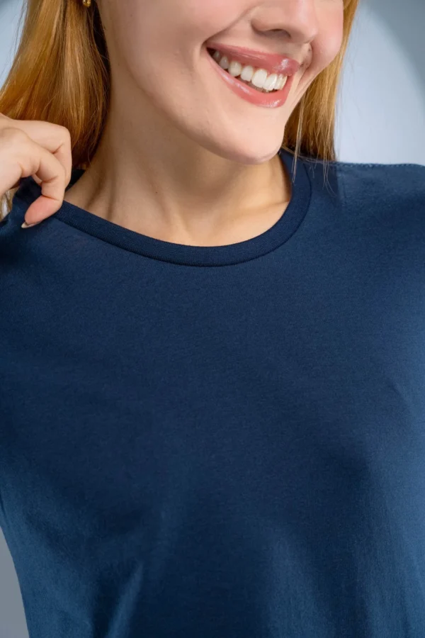 Baby Look Azul Marinho-(165g/m²) - Imagem 2