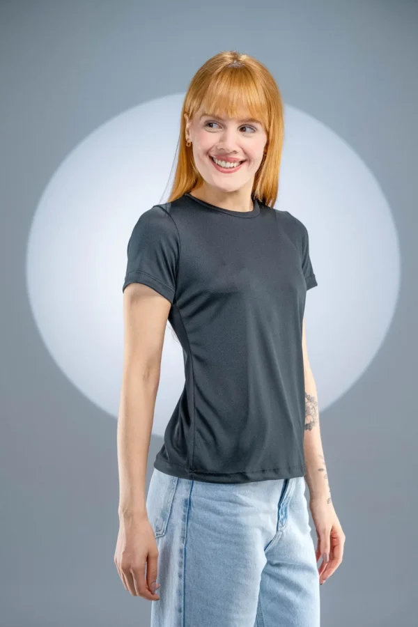 Baby Look Dry Fit Preta - Imagem 6