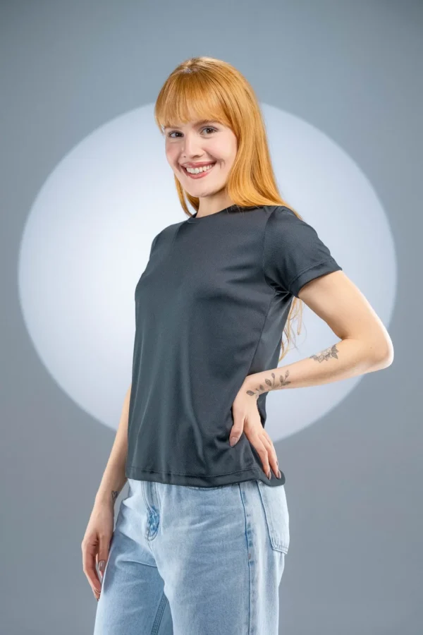 Baby Look Dry Fit Preta - Imagem 10