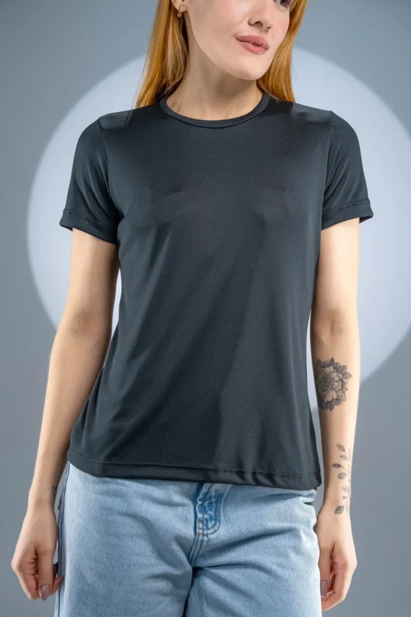 Baby Look Dry Fit Preta - Imagem 4