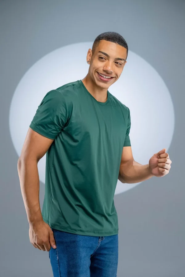 Camiseta Poliamida Verde Musgo - Imagem 7