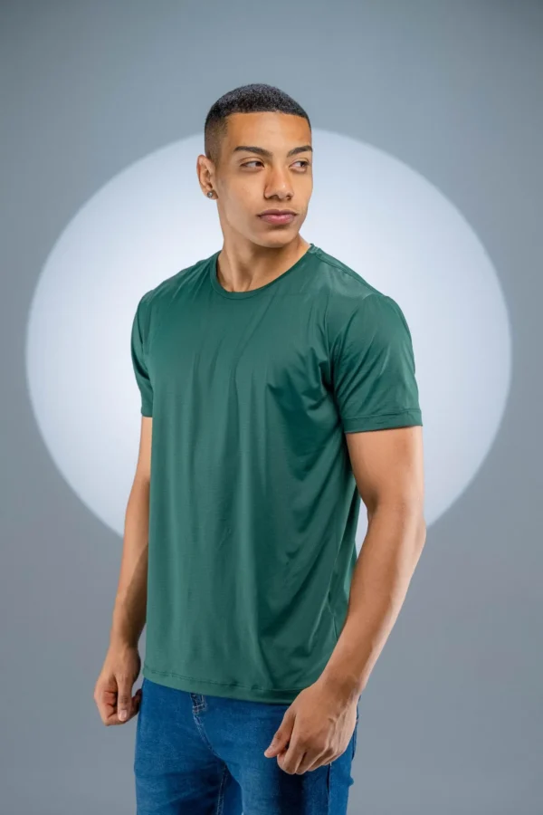 Camiseta Poliamida Verde Musgo