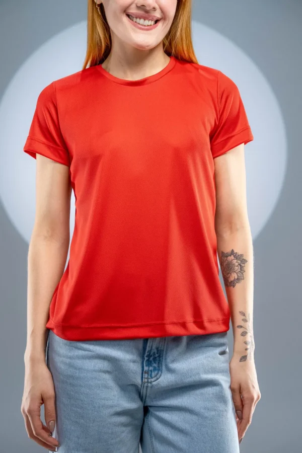 Baby Look Dry Fit Vermelha - Imagem 5