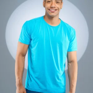 Camiseta Poliamida Azul Turquesa