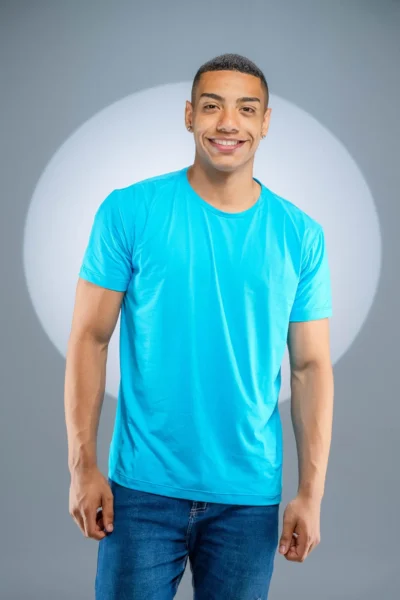 Camiseta Poliamida Azul Turquesa
