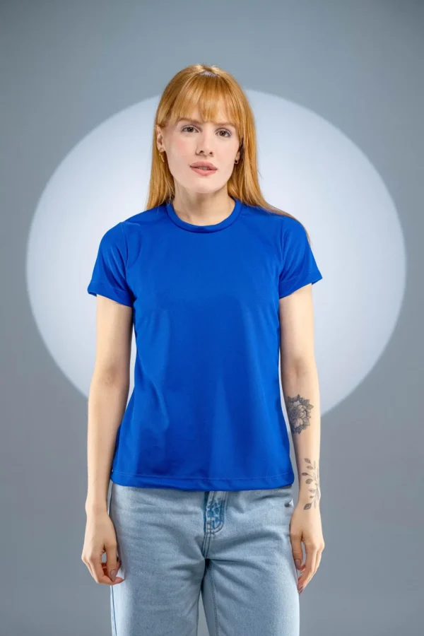 Baby Look Dry Fit Azul Royal - Imagem 8