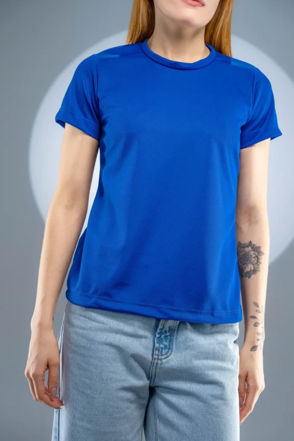 Baby Look Dry Fit Azul Royal - Imagem 5