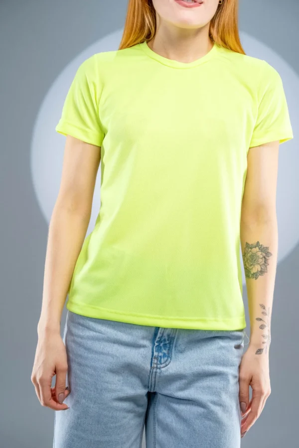 Baby Look Amarelo Flúor - Imagem 6