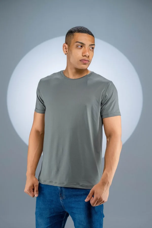 Camiseta Poliamida Cinza Chumbo - Imagem 7
