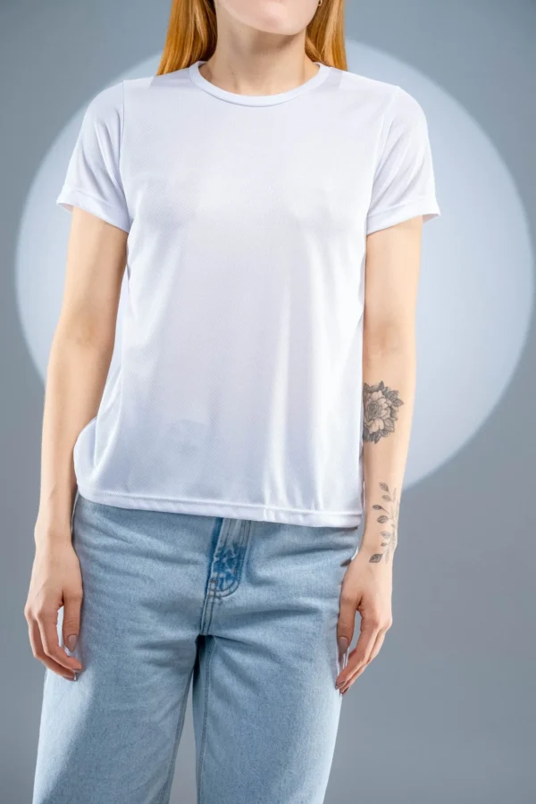 Baby Look Dry Fit Branca - Imagem 5