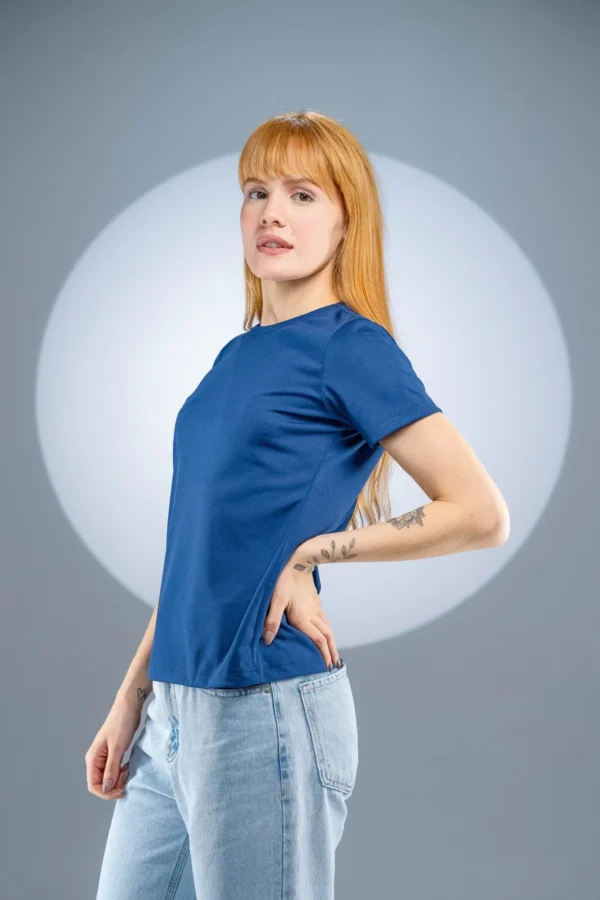 Baby Look Dry Fit Azul Marinho - Imagem 7