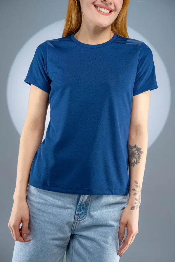 Baby Look Dry Fit Azul Marinho - Imagem 4