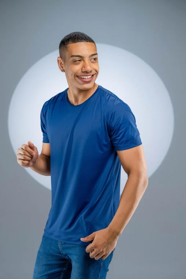 Camiseta Poliamida Azul Marinho - Imagem 4