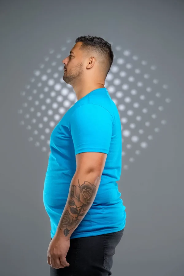Camiseta Plus Size Azul Turquesa-(165g/m²) - Imagem 7