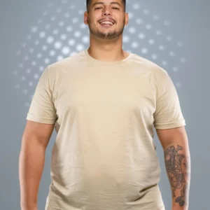 Camiseta Plus Size Areia-(165g/m²)