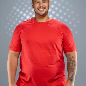 Camiseta Plus Size Vermelha-( 165g/m²)