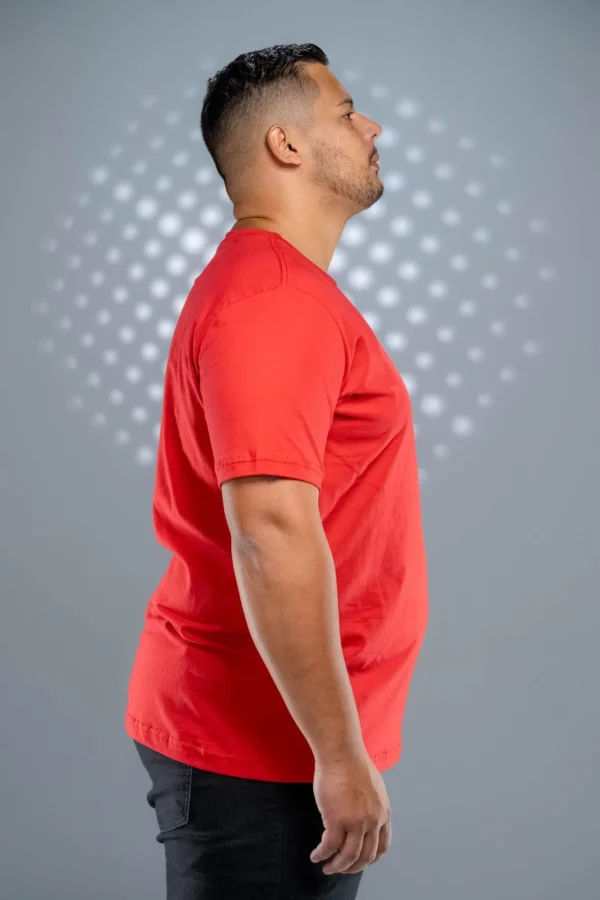 Camiseta Plus Size Vermelha-( 165g/m²) - Imagem 6