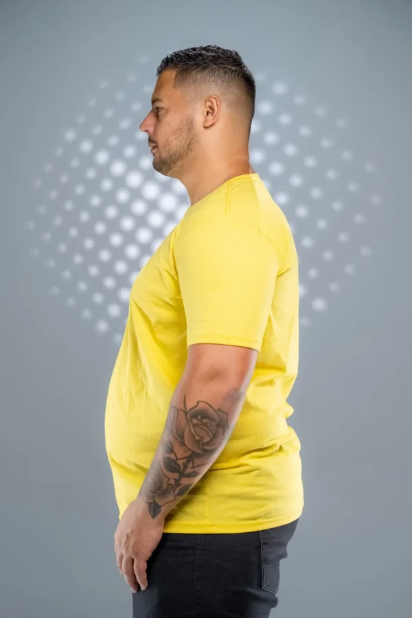 Camiseta Plus Size Amarelo Canário-(165g/m²) - Imagem 8