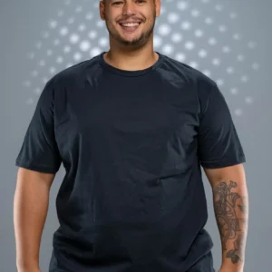 Camiseta Plus Size Preta-(165g/m²)