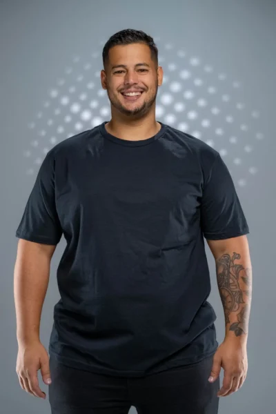 Camiseta Plus Size Preta-(165g/m²)