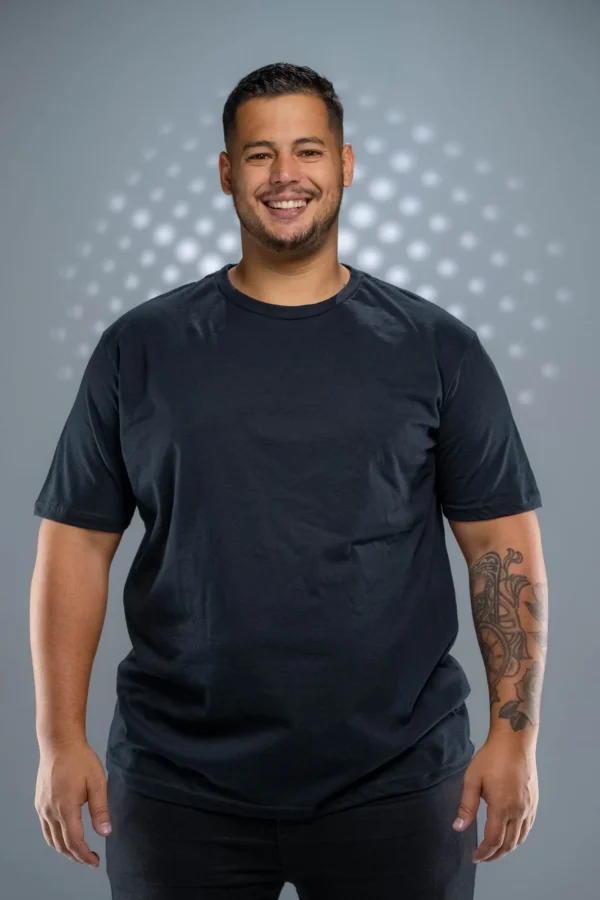 Camiseta Plus Size Preta-(165g/m²)